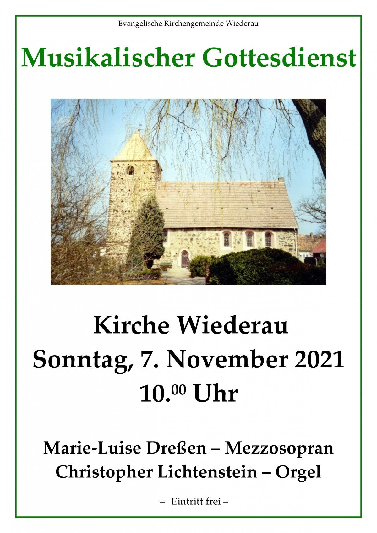 Wiederau20211107 MusGD | Foto: Kirchenkreisa Bad Liebenwerda Wiederau20211107 MusGD | Foto: Kirchenkreisa Bad Liebenwerda