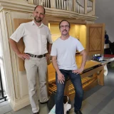 Orgelbaumeister Johannes Hüfken und Kantor Ronny Hendel  S. Bugai